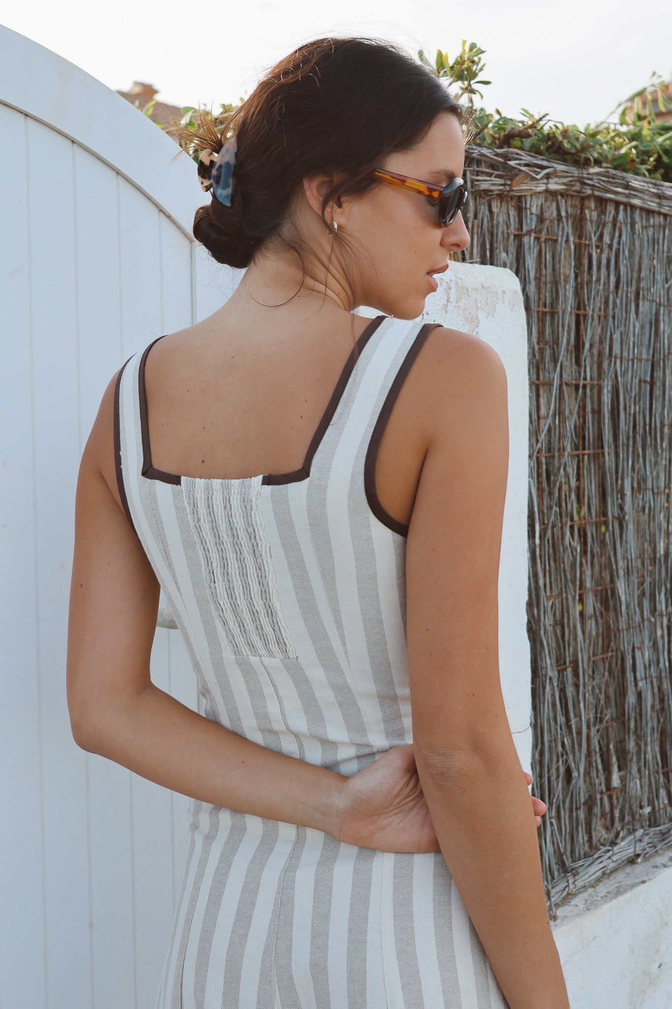 Vestido Terra Rayas Beige