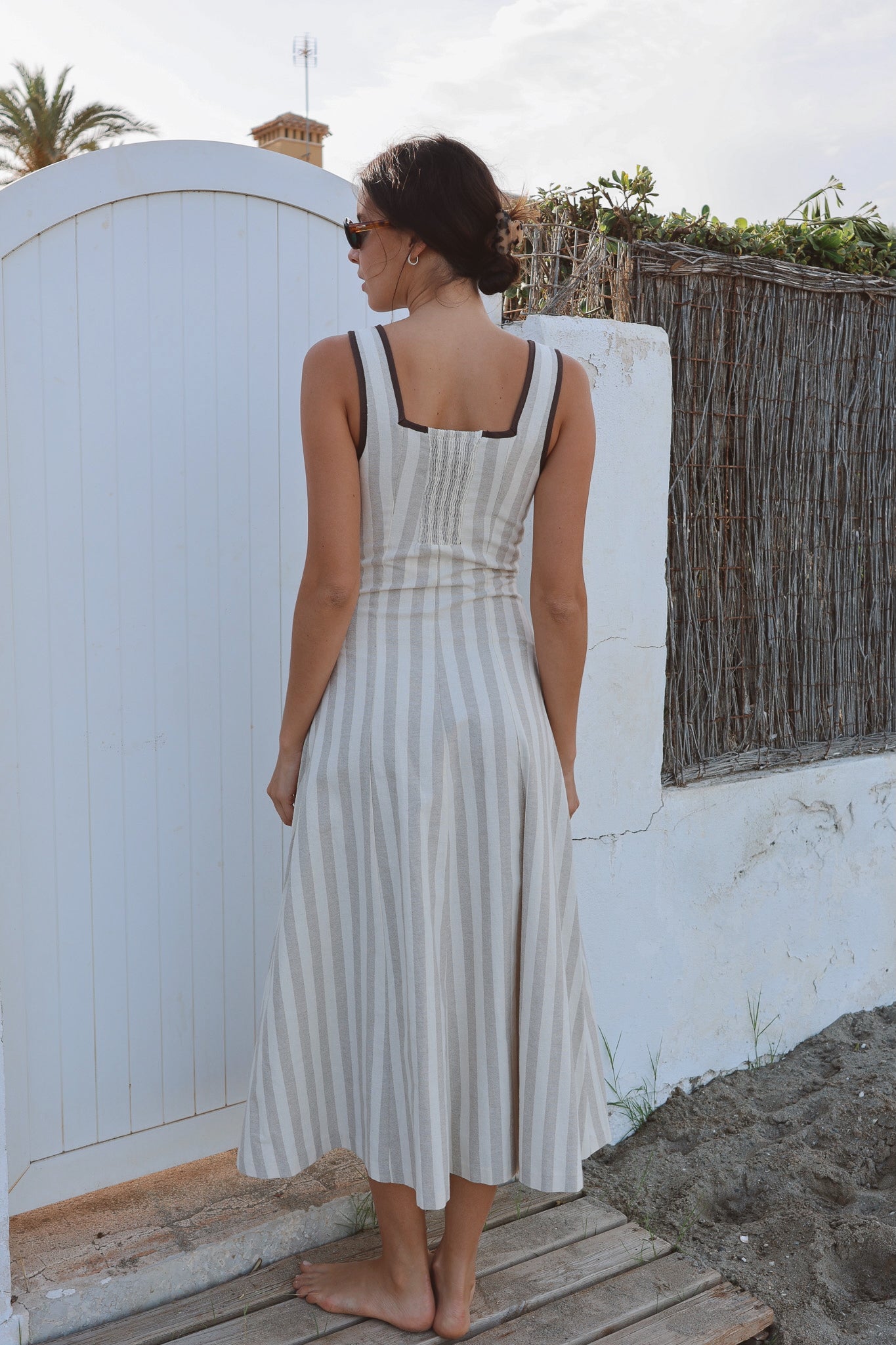 Vestido Terra Rayas Beige