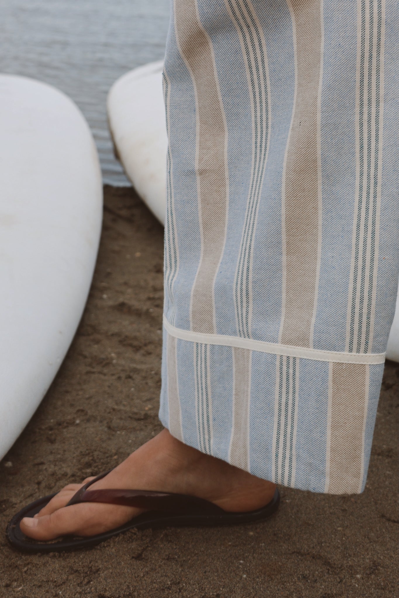 Pantalón Sueño Rayas Azul y Beige