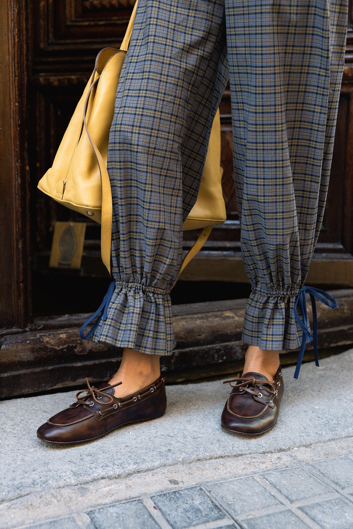Pantalón Sophie Tartán Azul