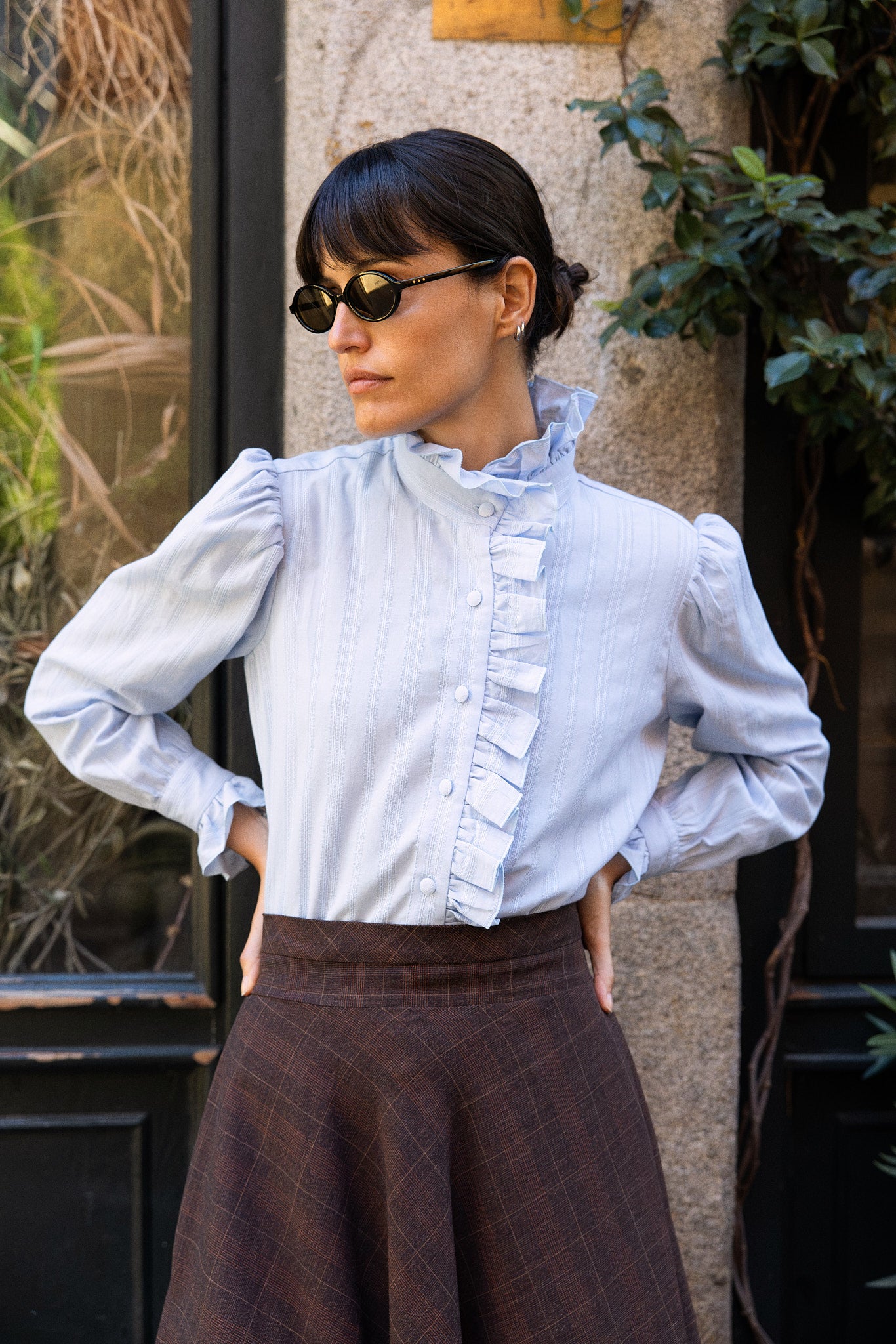 Blusa Juliette Volante Azul