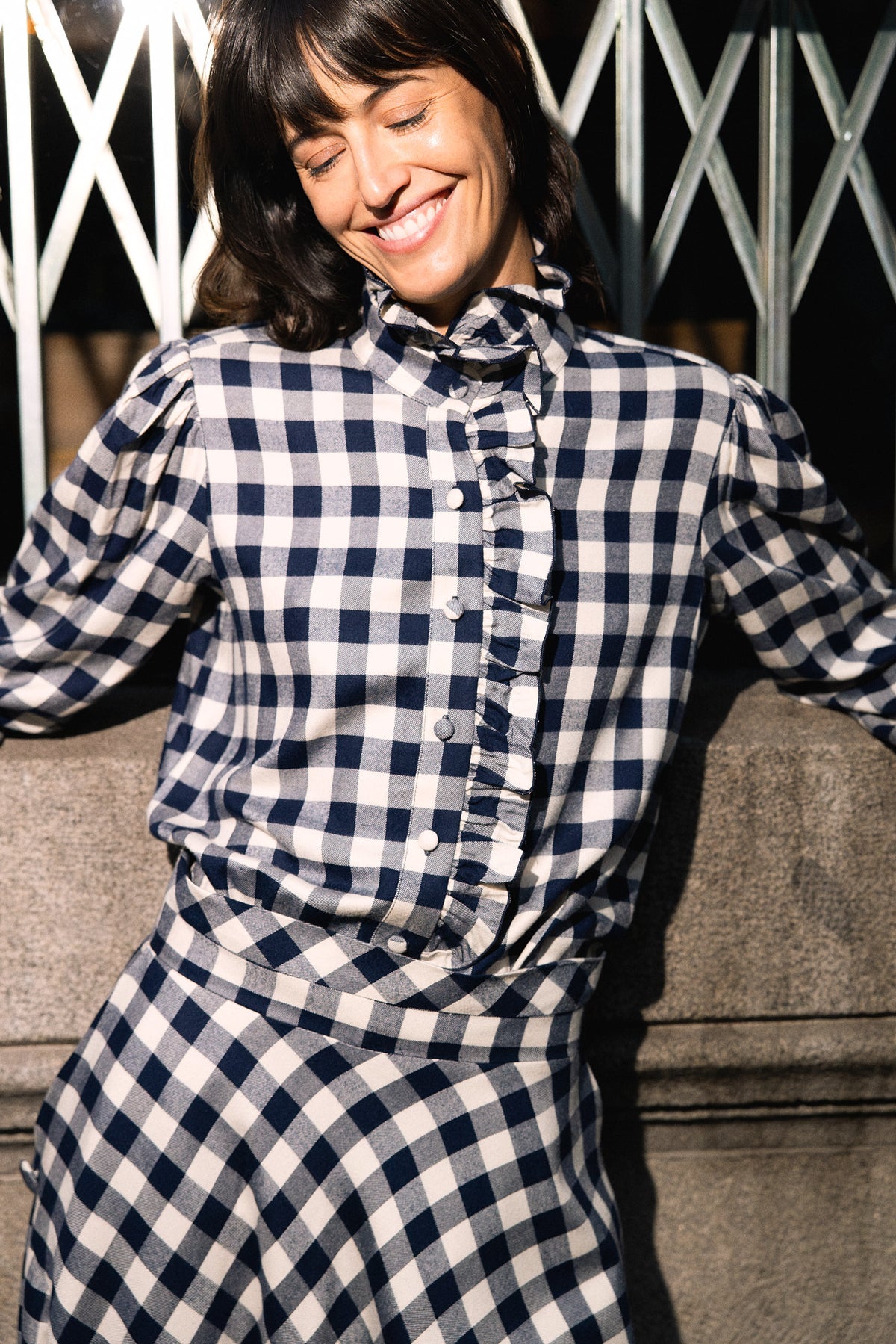 Lucie Vichy Navy Blue Blouse