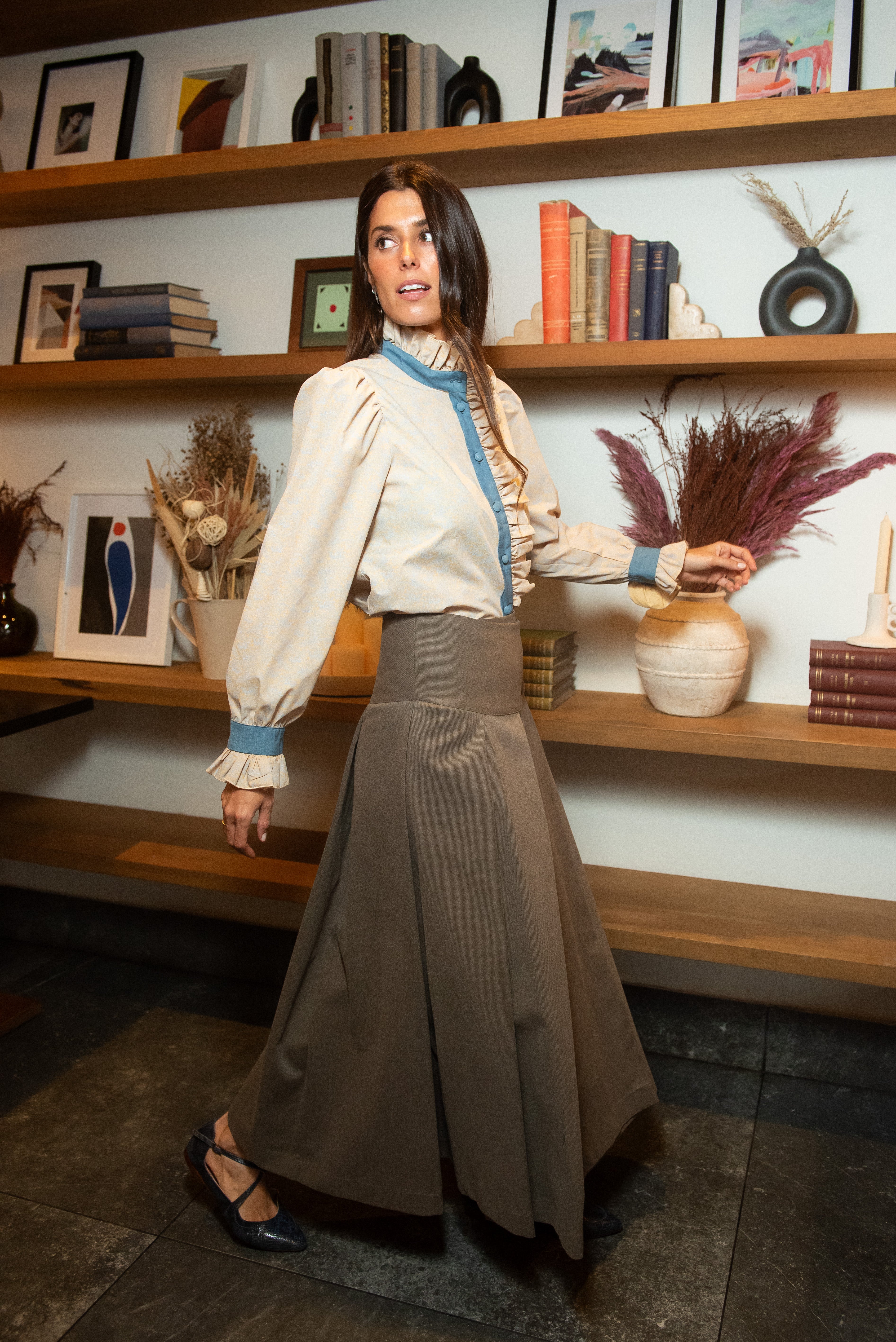 Blusa Leo Volante Amarilla