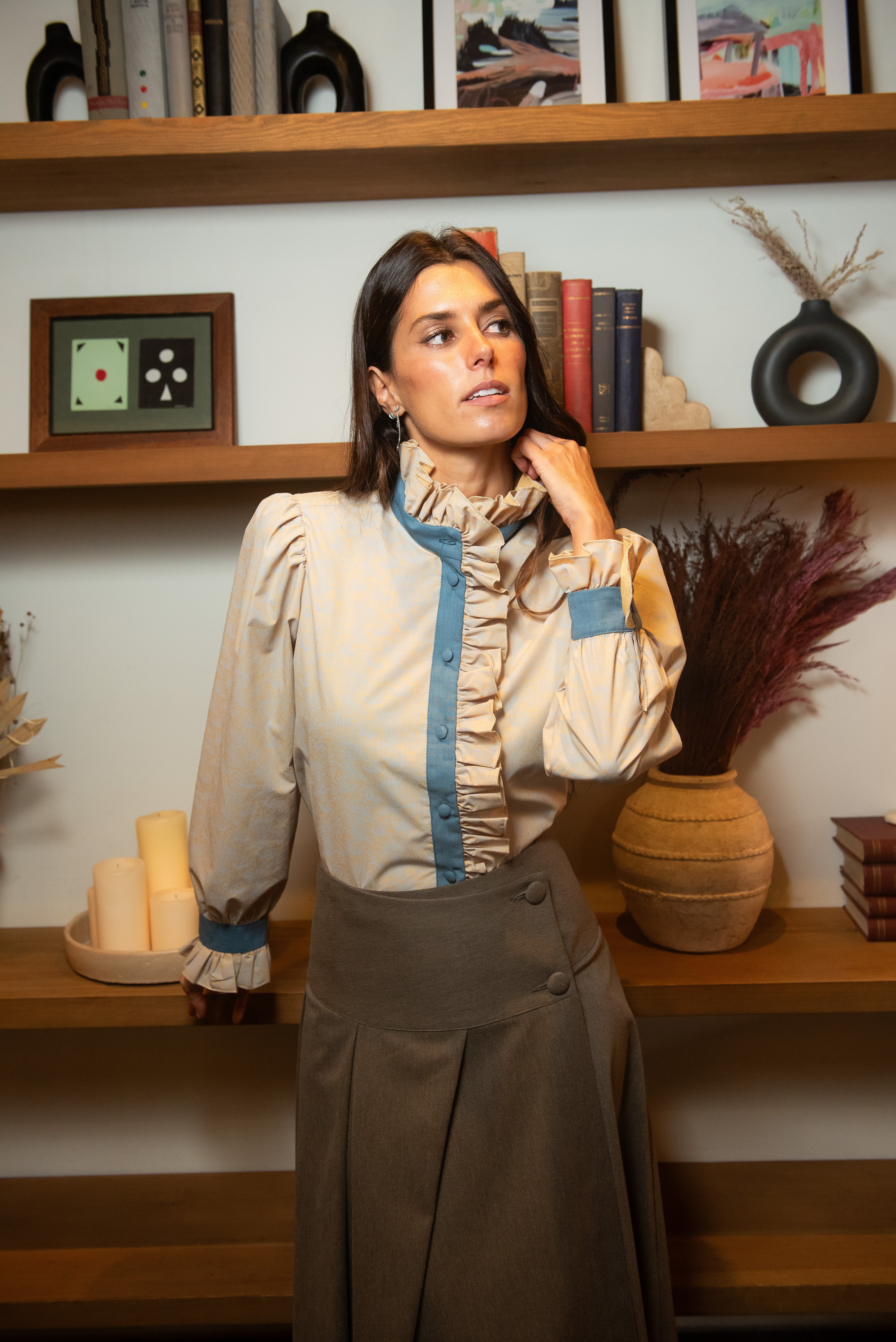 Blusa Leo Volante Amarilla