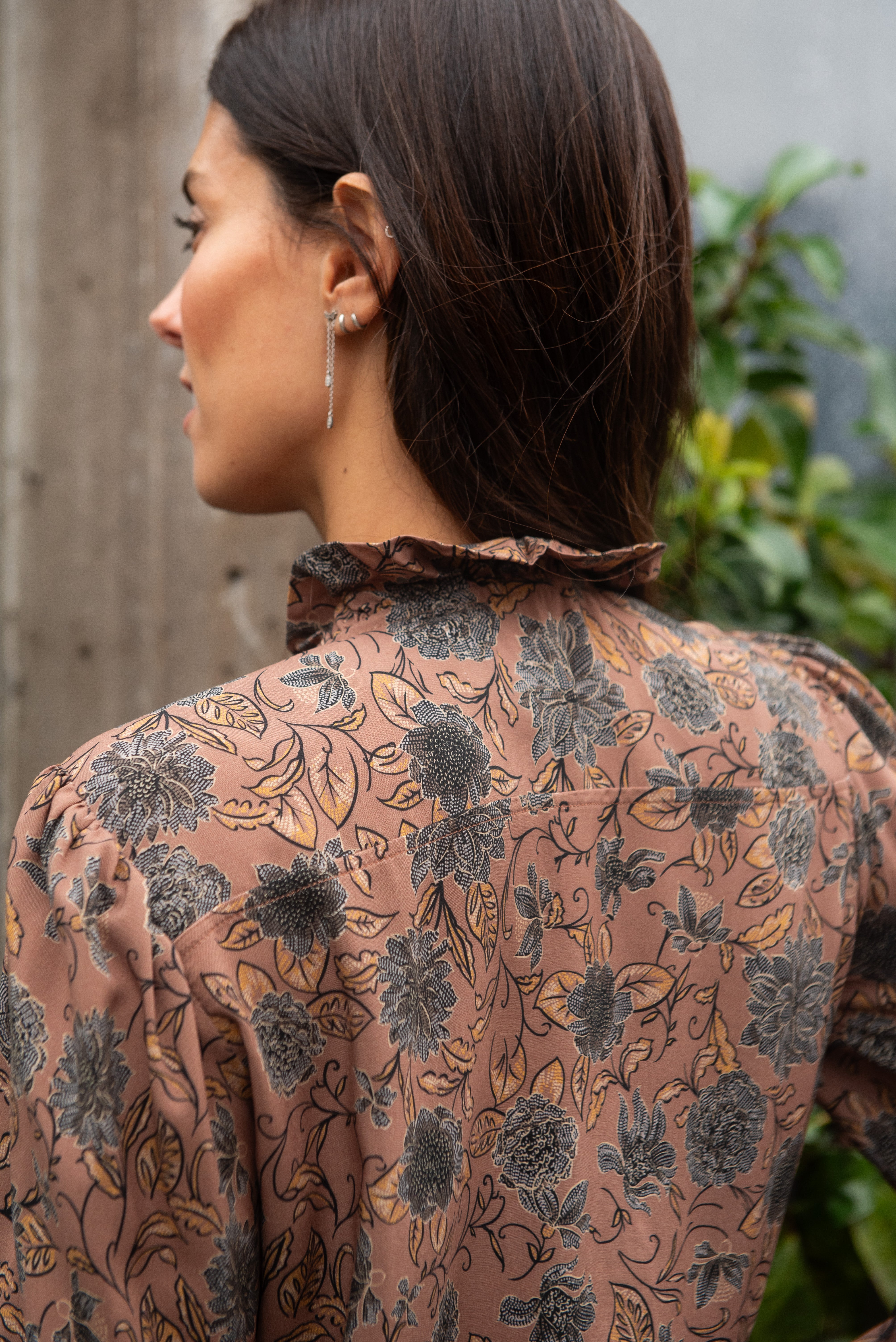 Blusa Toffe Estampado Marrón