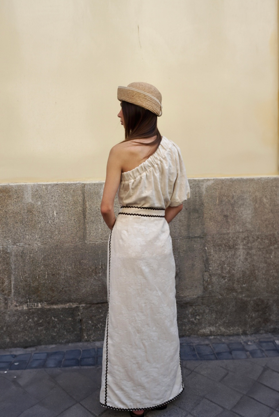 Falda Bari Estampado Beige