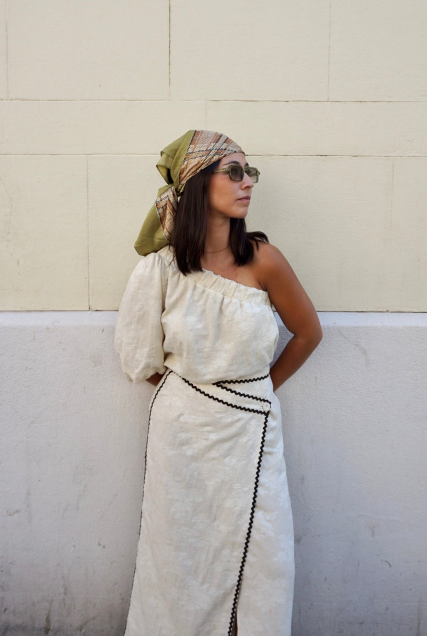 Falda Bari Estampado Beige