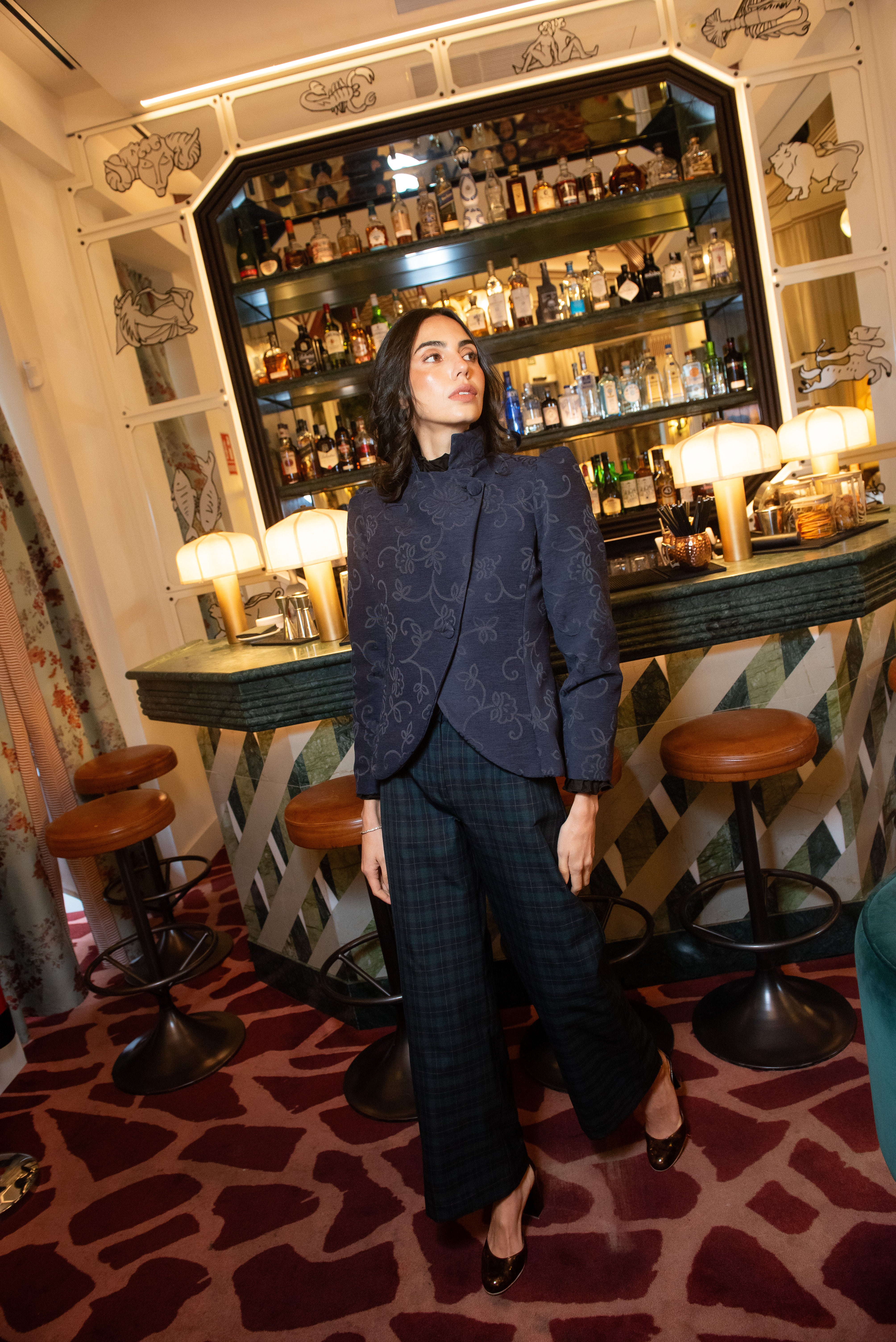 Pantalón Chestnut Cuadros Verde y Azul