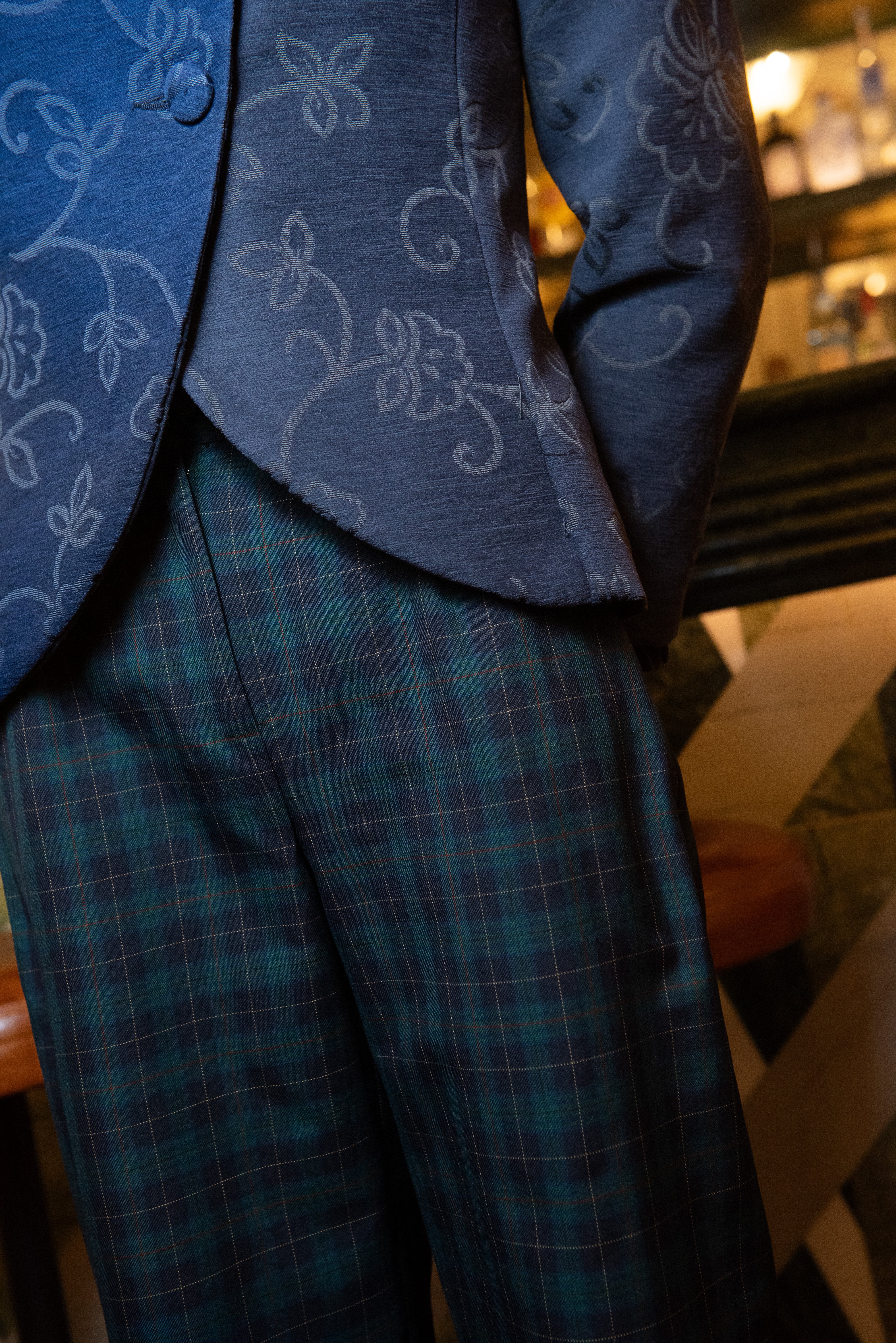 Pantalón Chestnut Cuadros Verde y Azul