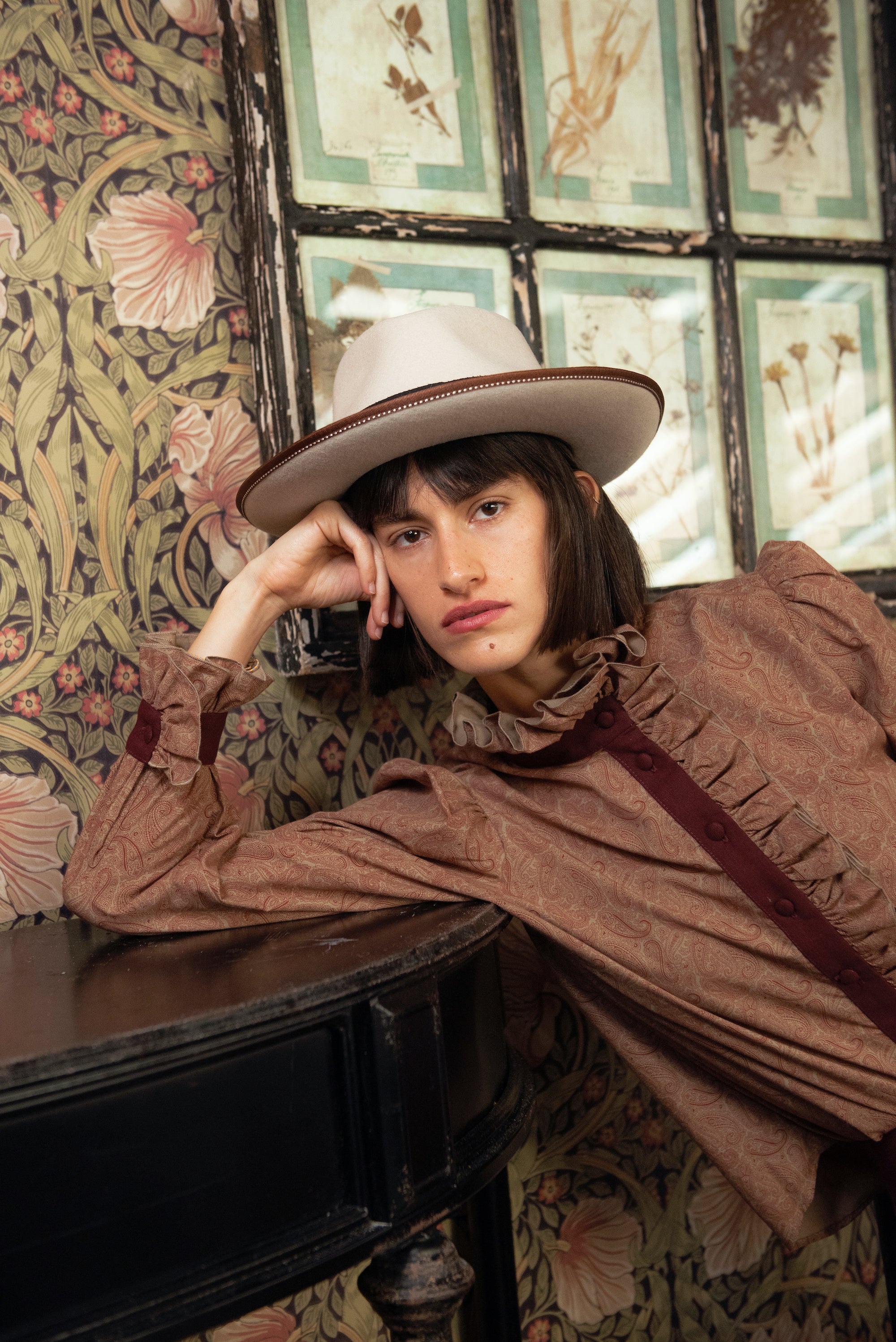 Eiger Burgundy Ruffle Blouse