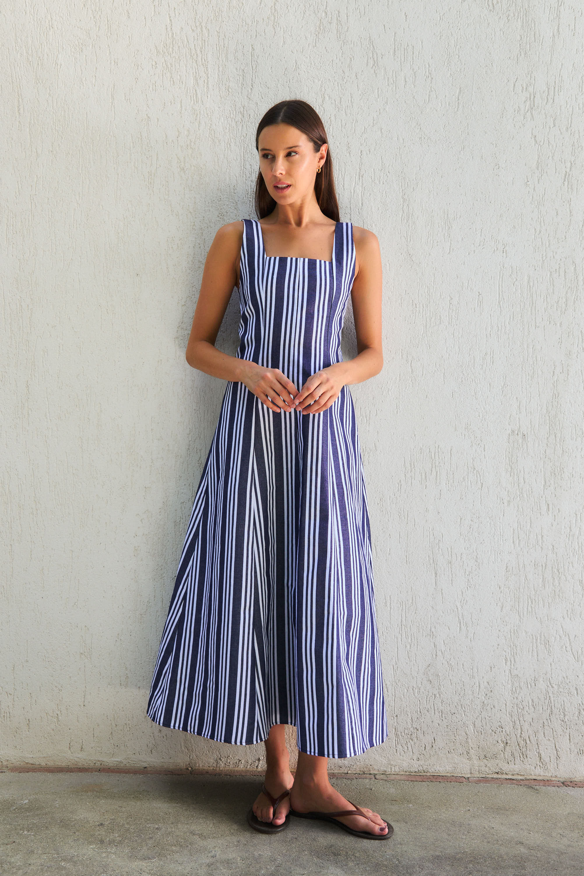 Vestido Biarritz Rayas Azul