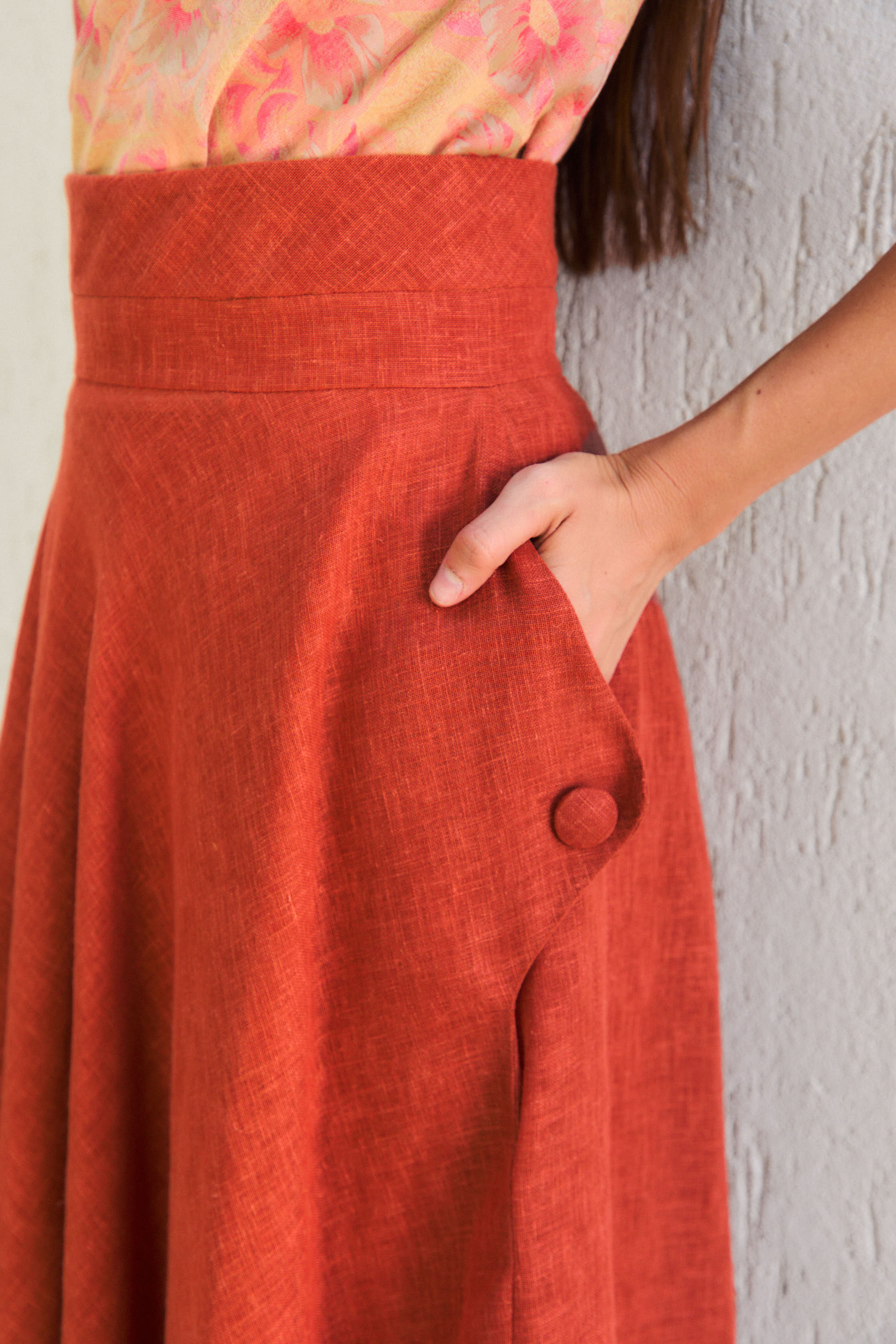 Versailles Skirt Teracotta
