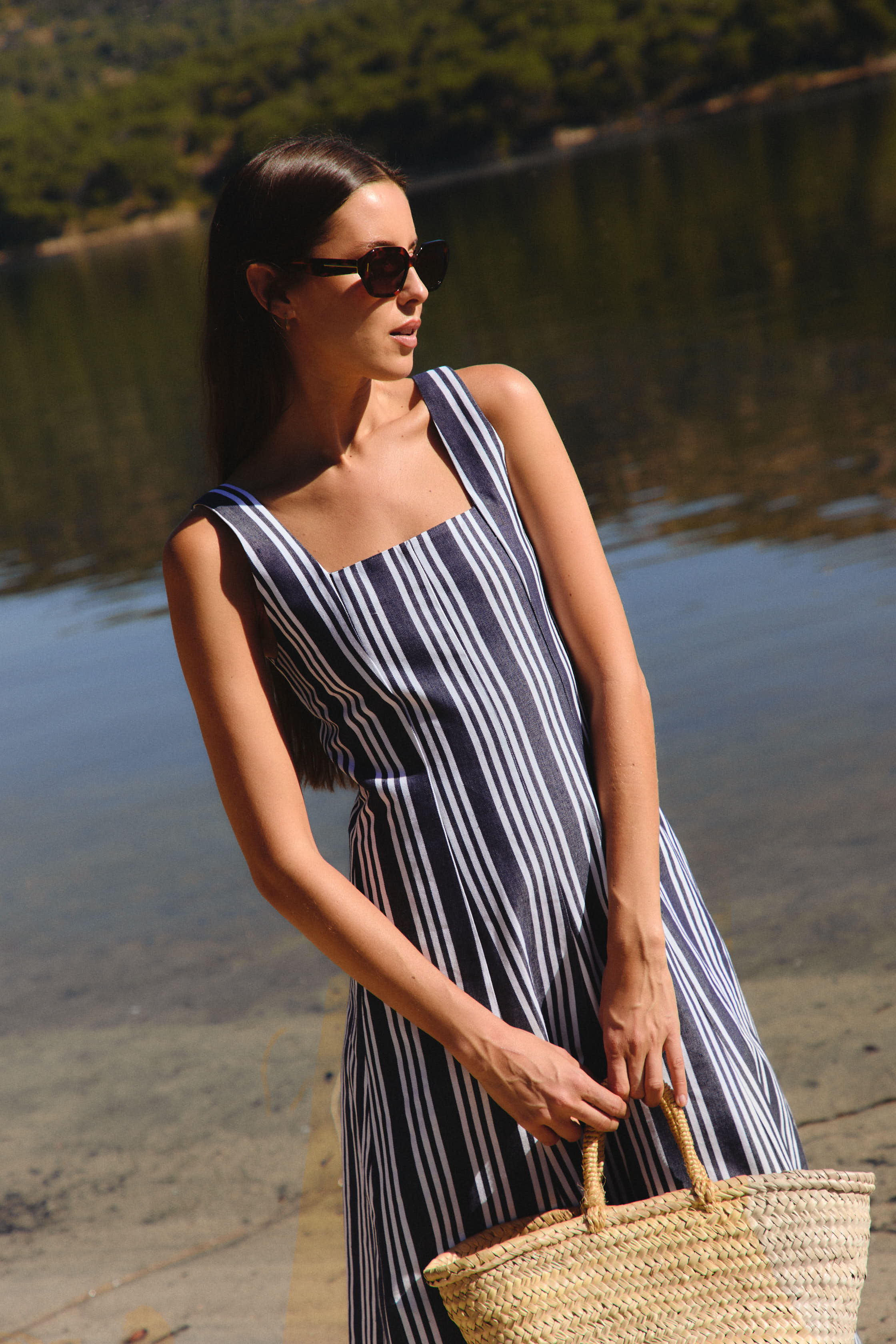 Vestido Biarritz Rayas Azul