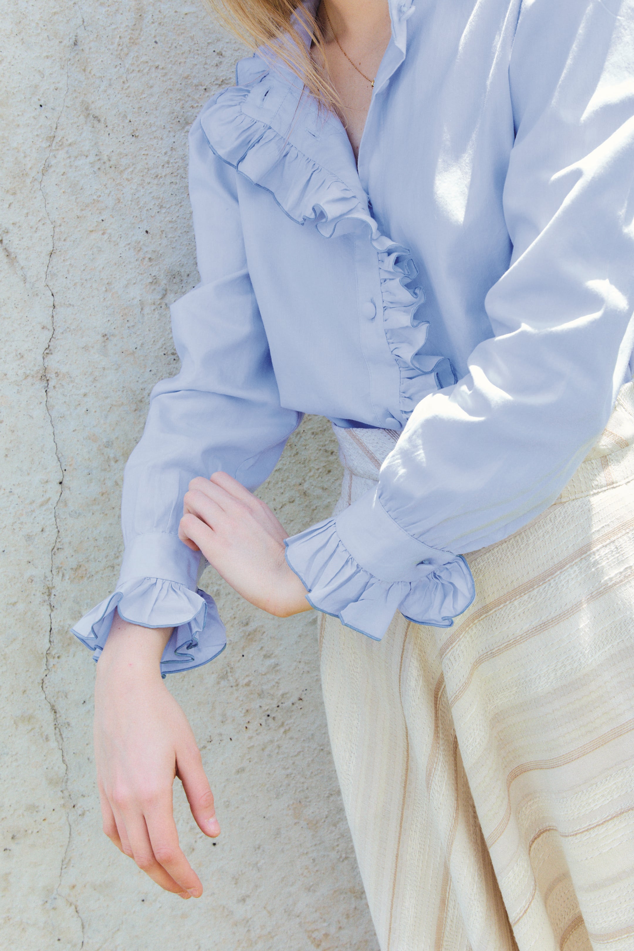 Sky Blue Willow Blouse
