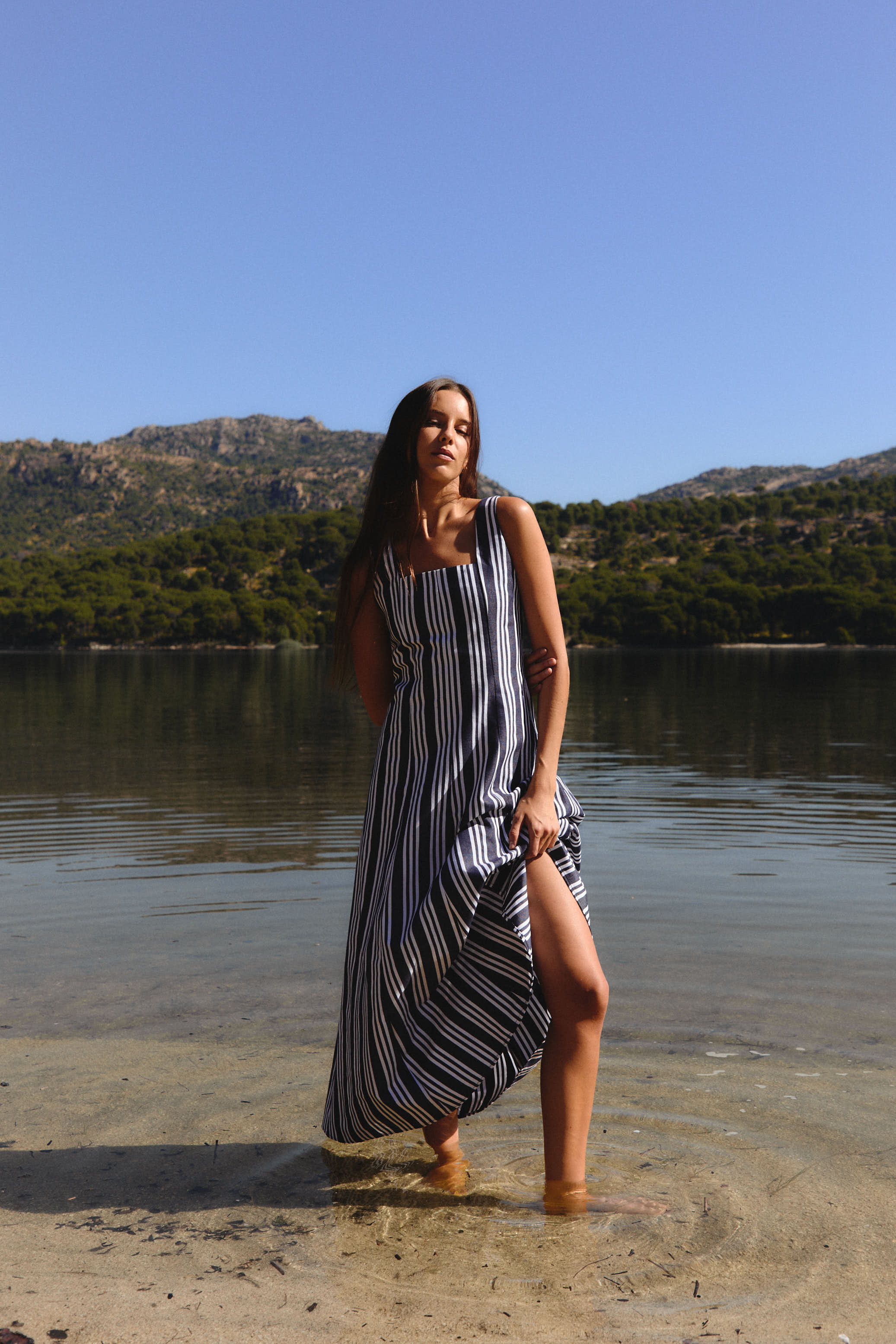 Vestido Biarritz Rayas Azul