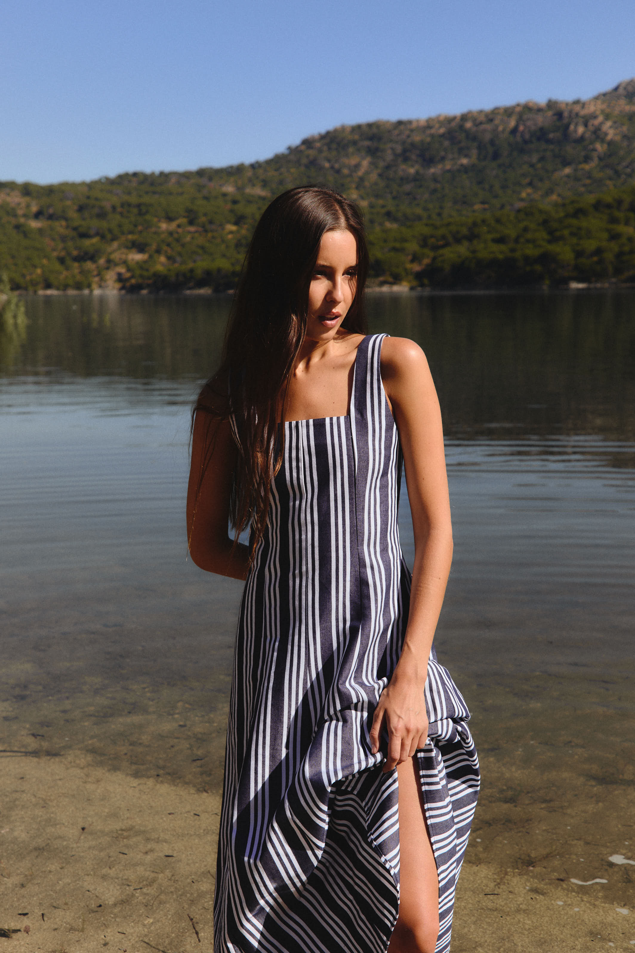 Vestido Biarritz Rayas Azul