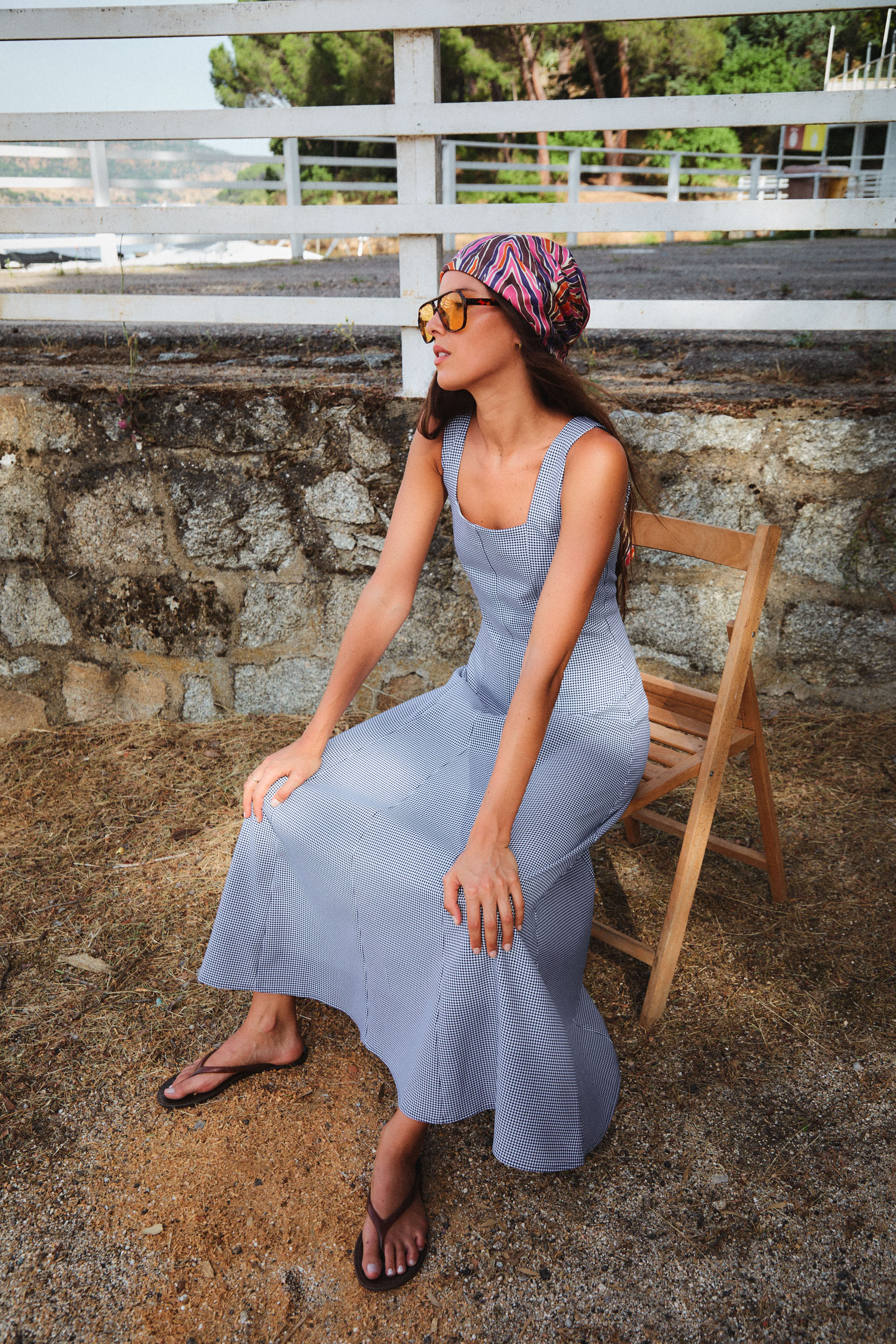 Monaco Vichy Blue Dress