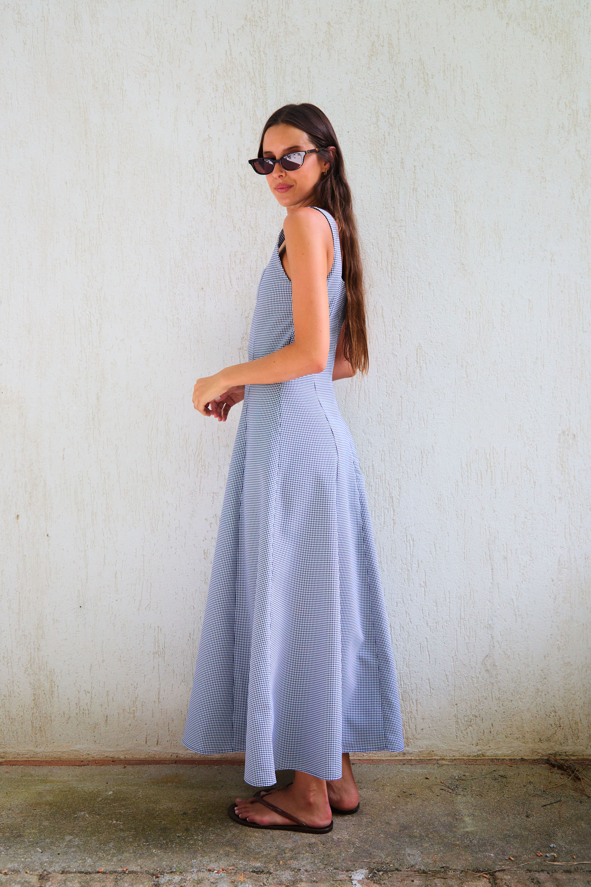 Monaco Vichy Blue Dress