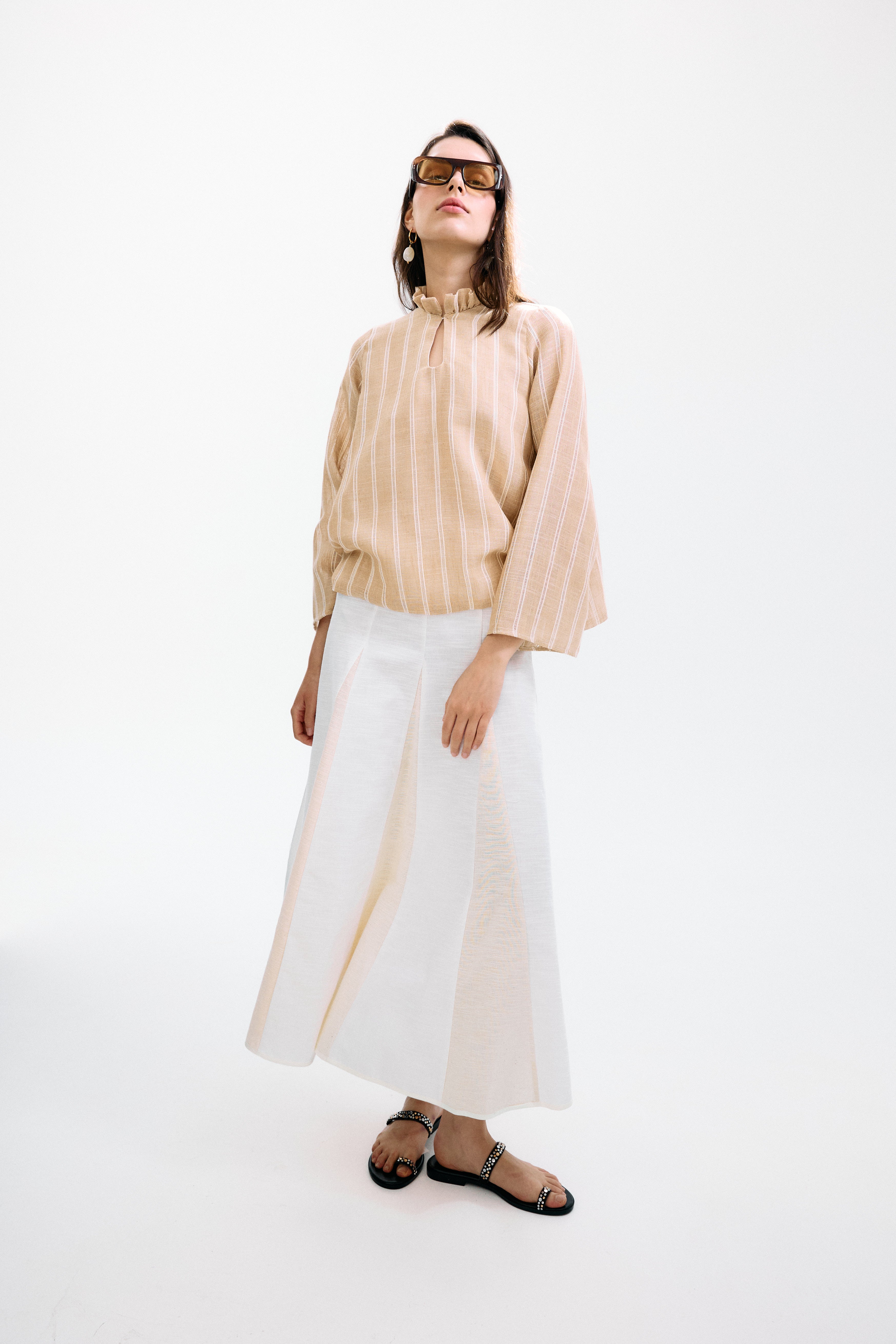 Falda Nuvola Midi Vuelo Crudo-PRE ORDER