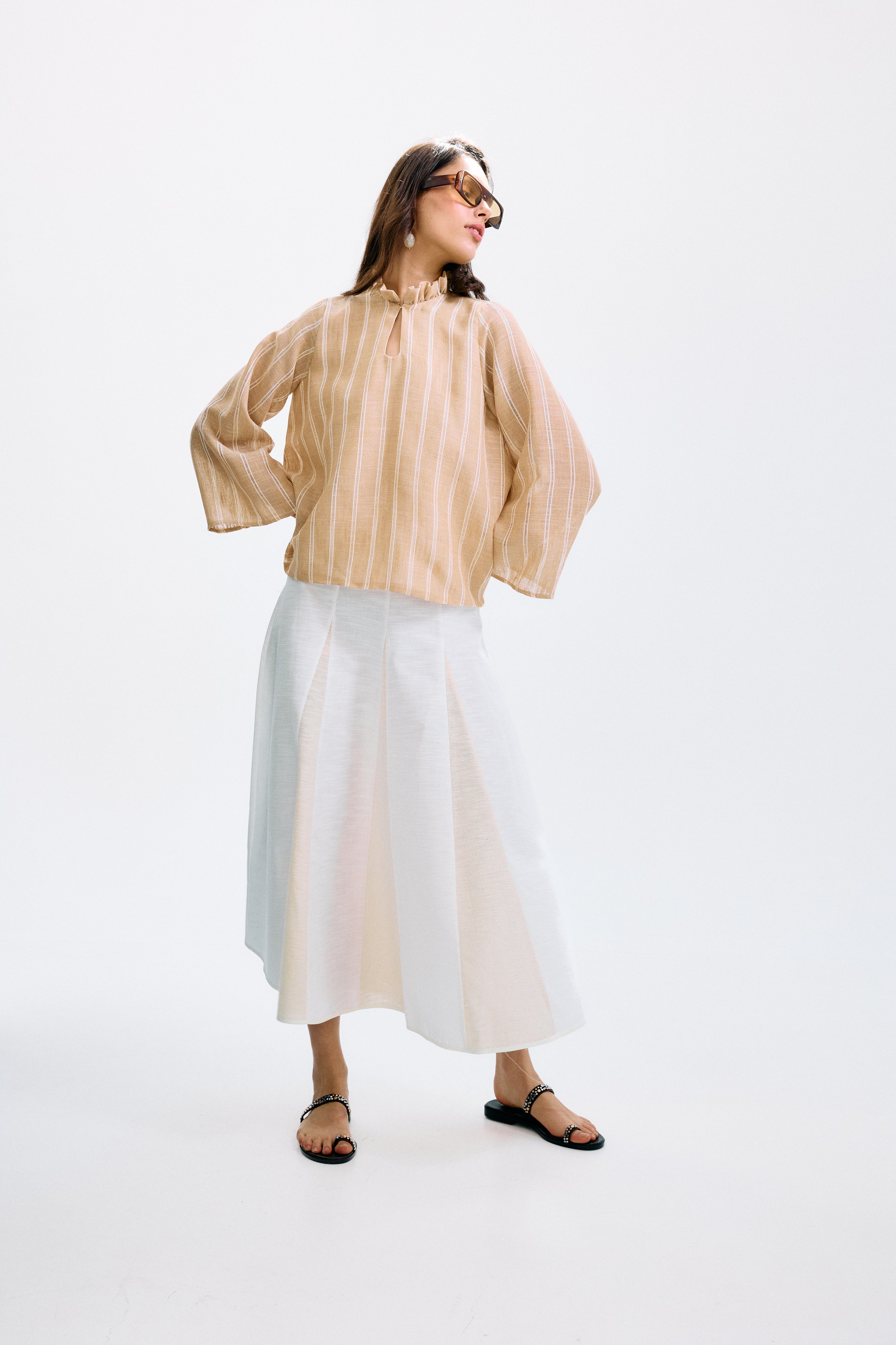 Falda Nuvola Midi Vuelo Crudo-PRE ORDER