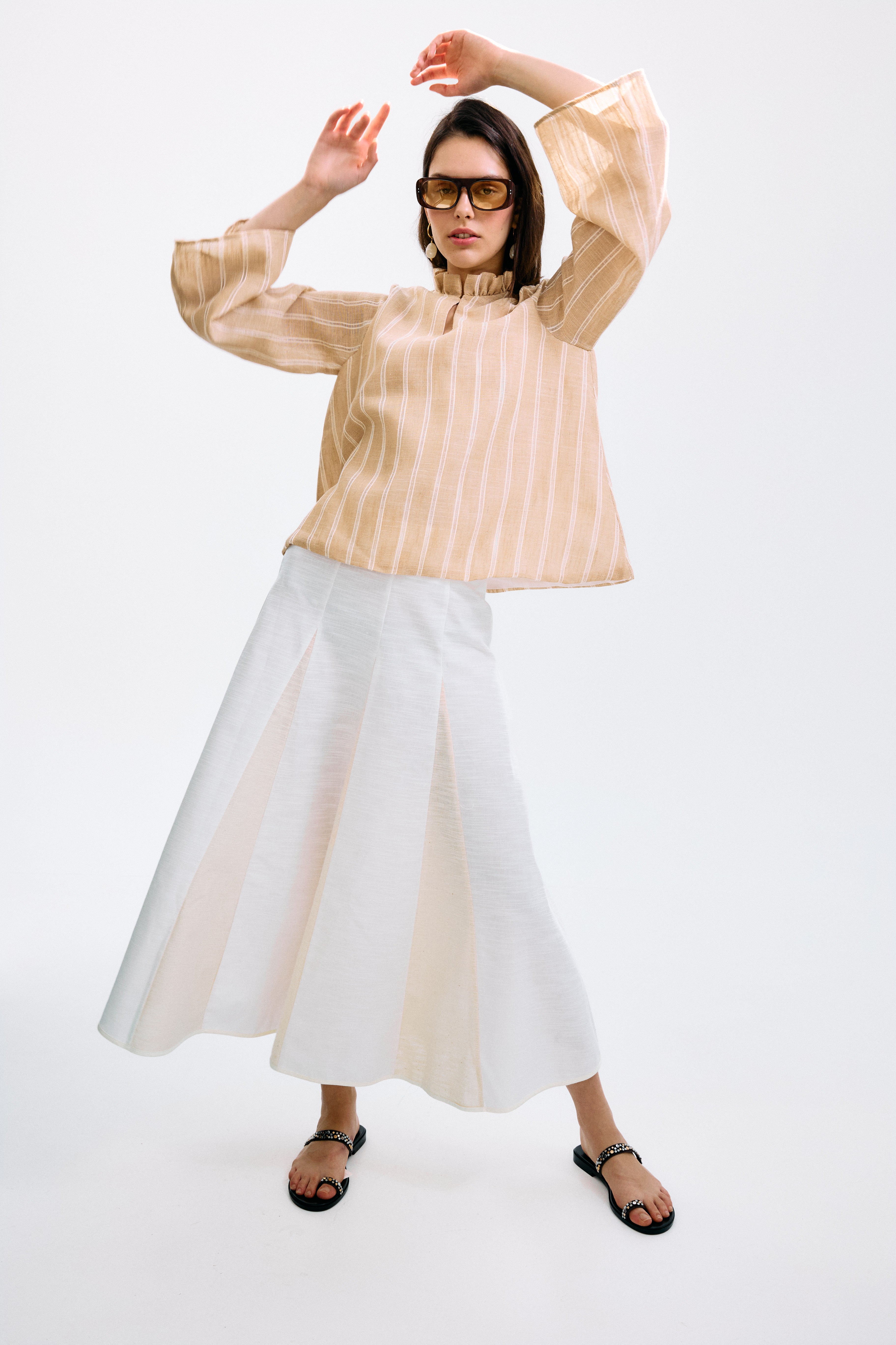 Falda Nuvola Midi Vuelo Crudo-PRE ORDER