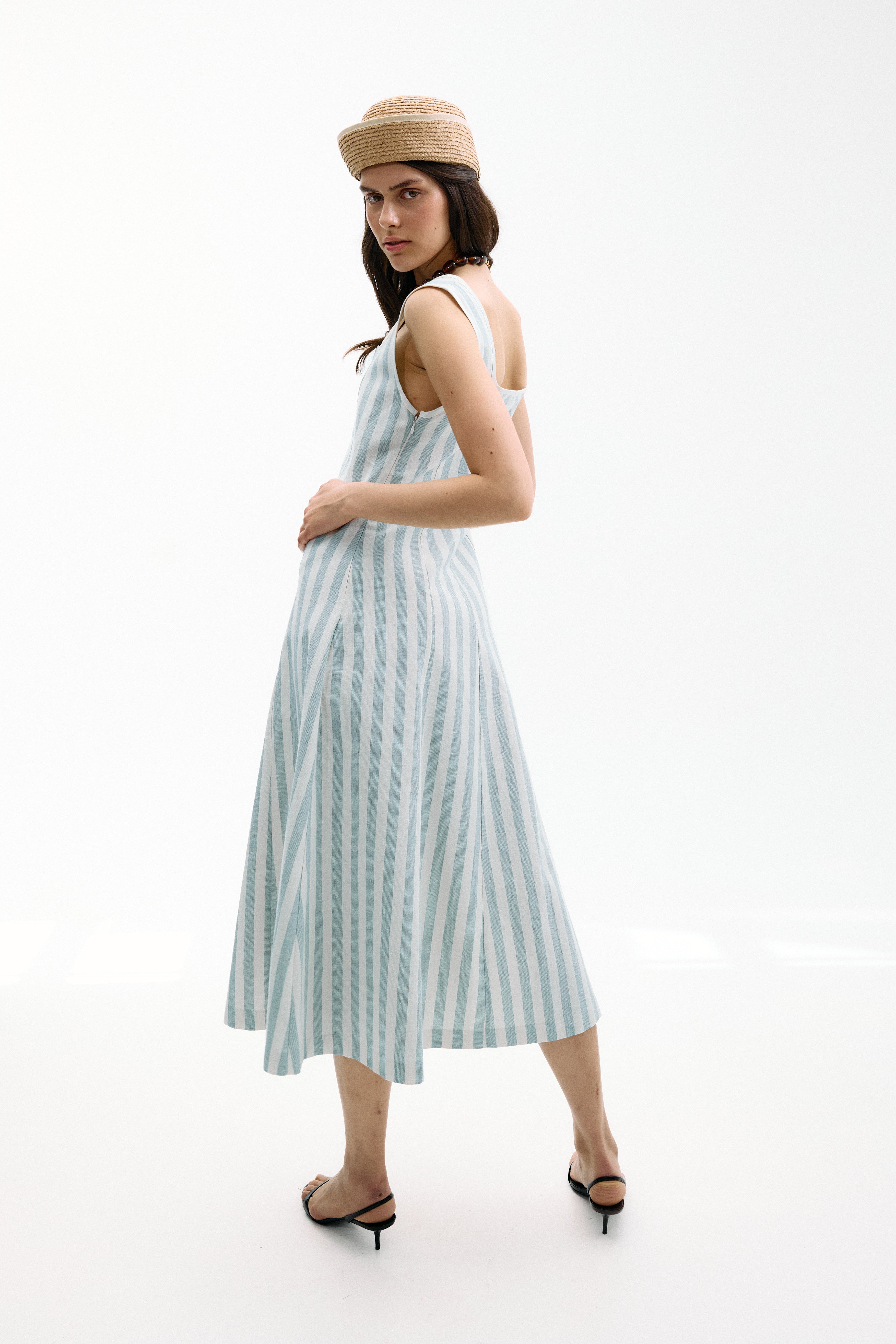 Vestido Costiera Multirrayas Azul