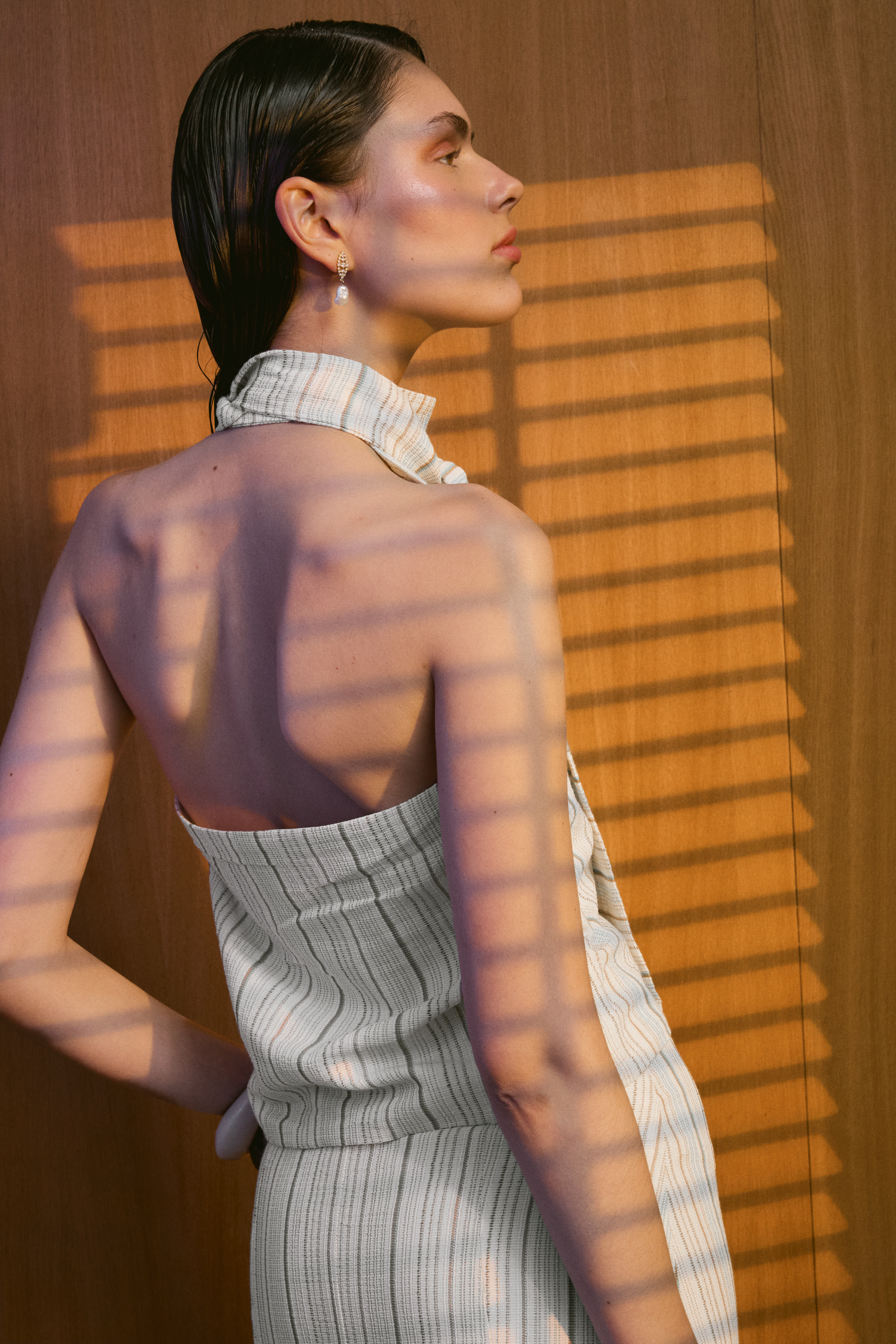 Top Armonia Crudo Rayas Beige