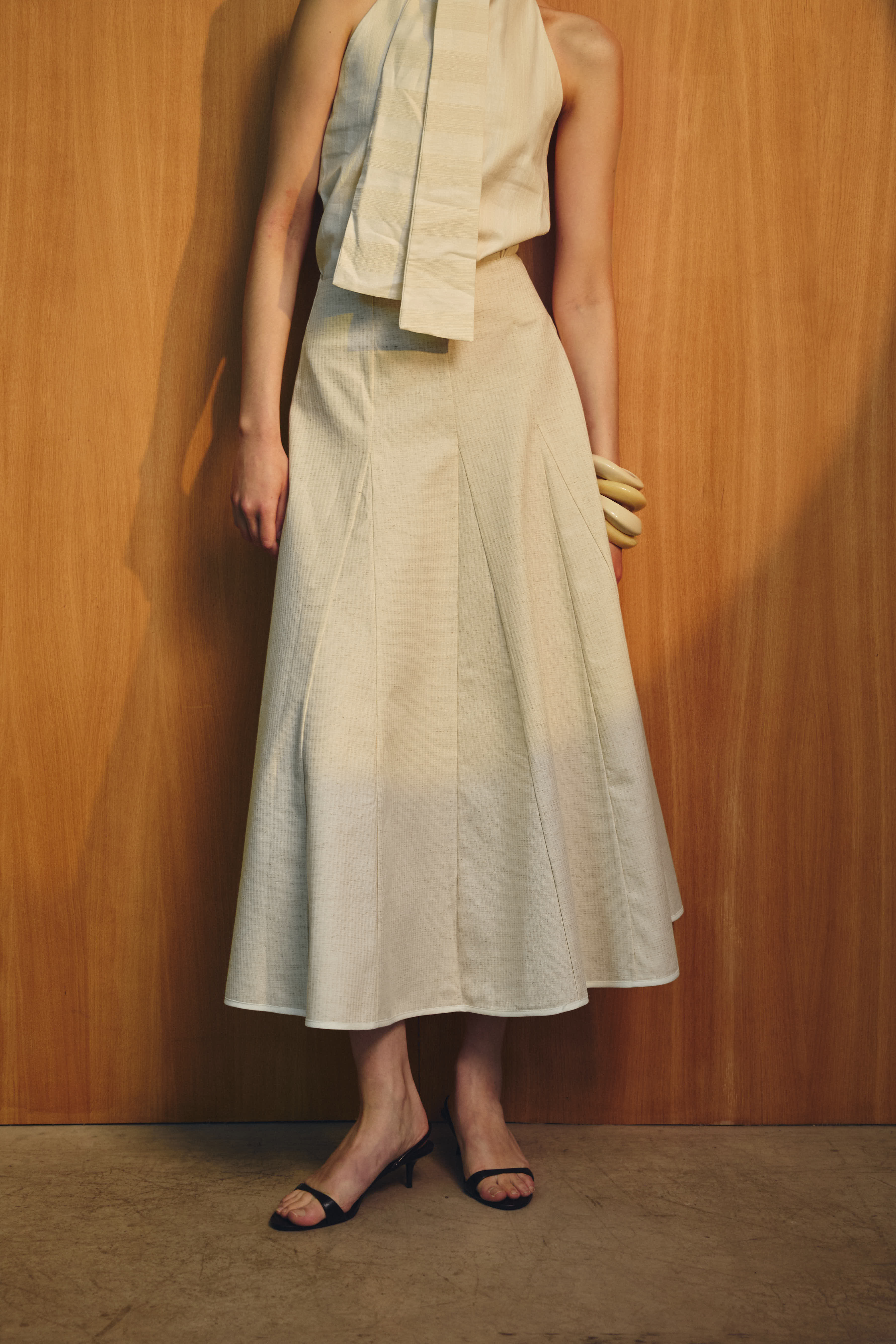 Falda Vela Midi Crudo