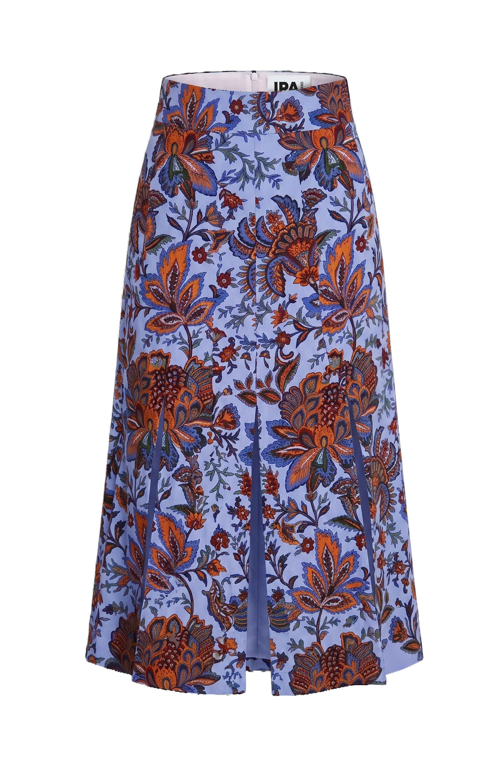 Falda Carpe Diem Flores Fondo Azul