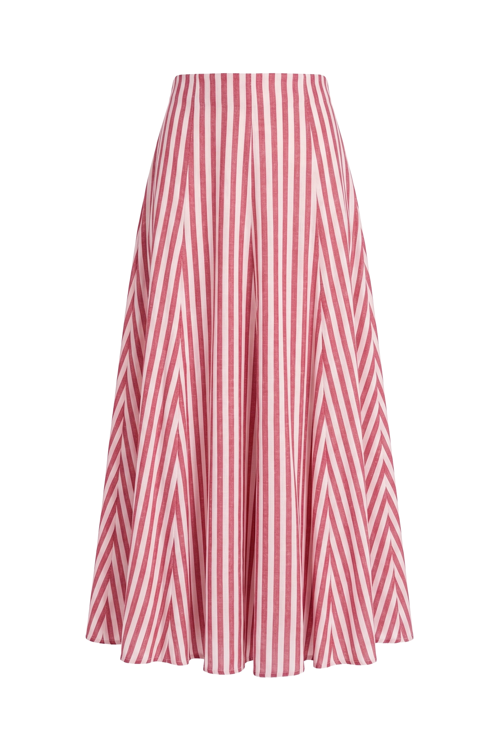 Falda Gelosia Rayas Rojas