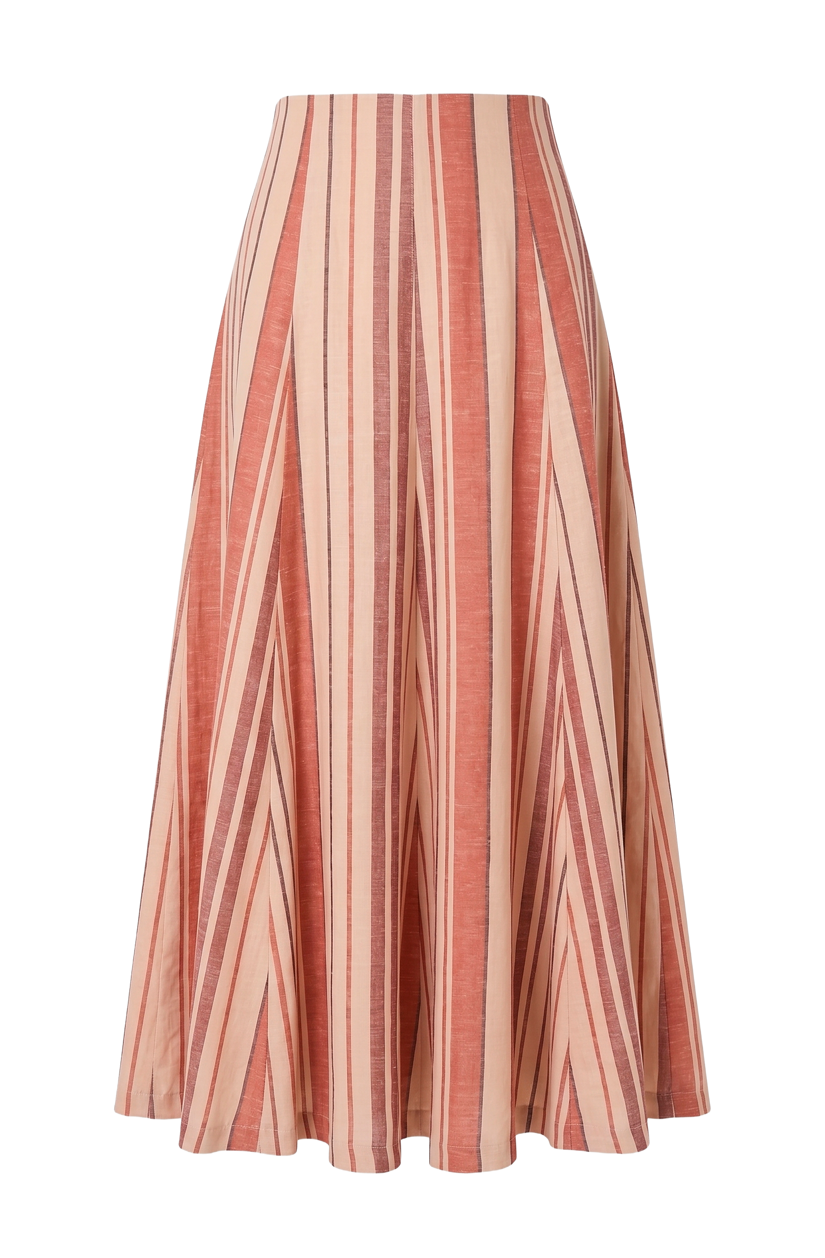 Falda Ola Rayas Coral y Lila