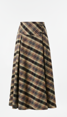 Origen Gray Plaid Skirt