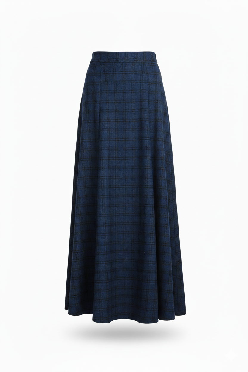 Suspiro Blue Plaid Skirt