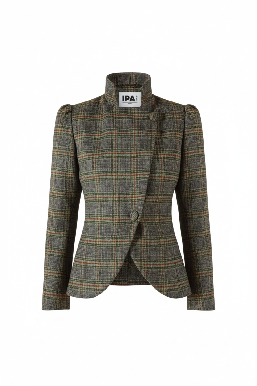 Chaqueta Alma Cuadros Verde