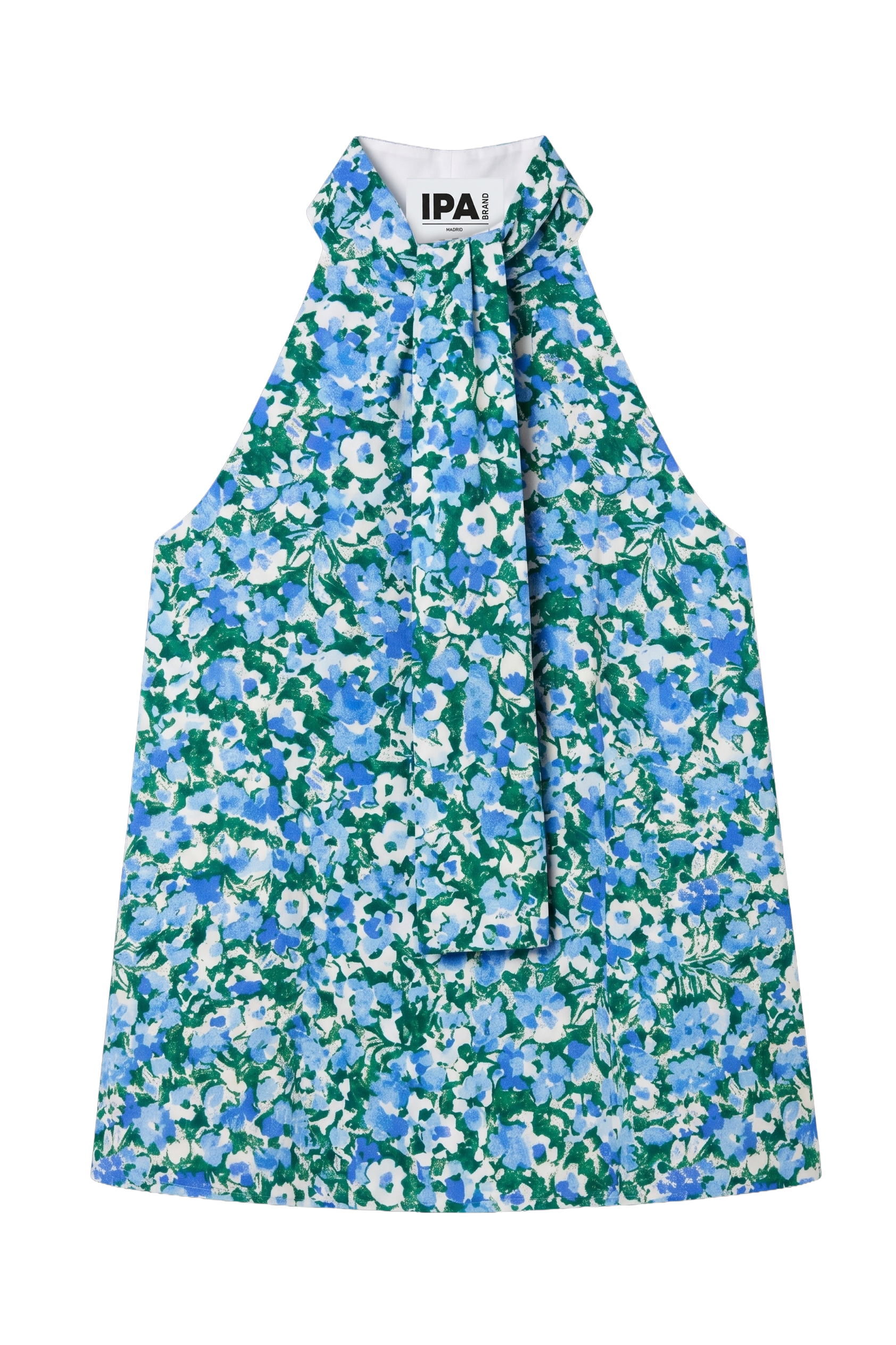 Positano Blue and Green Floral Top