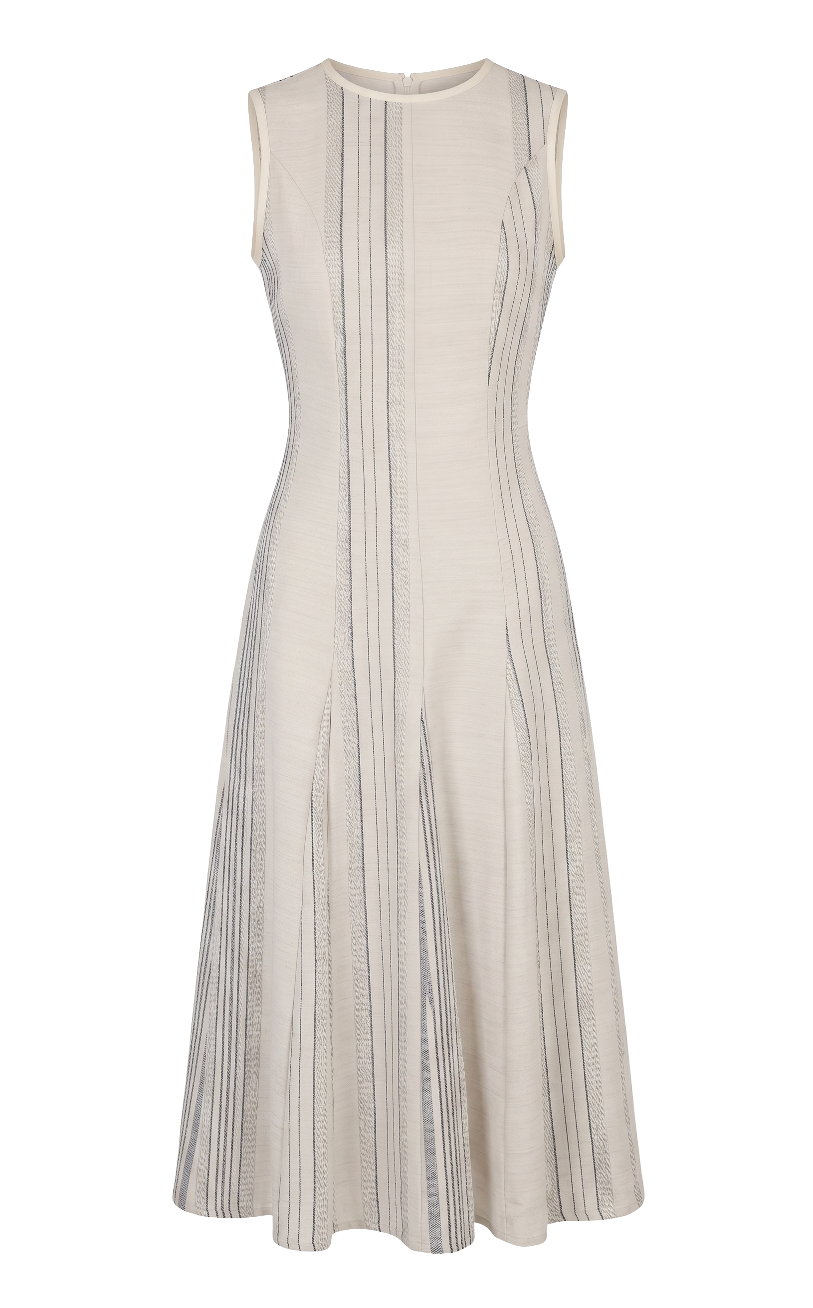 Vestido Cala Godetes Rayas Azul