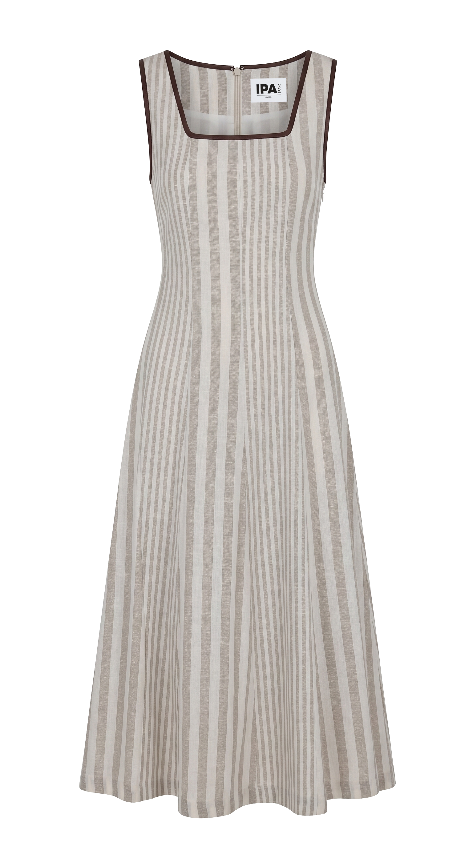 Piacere Multi-stripe Beige Dress