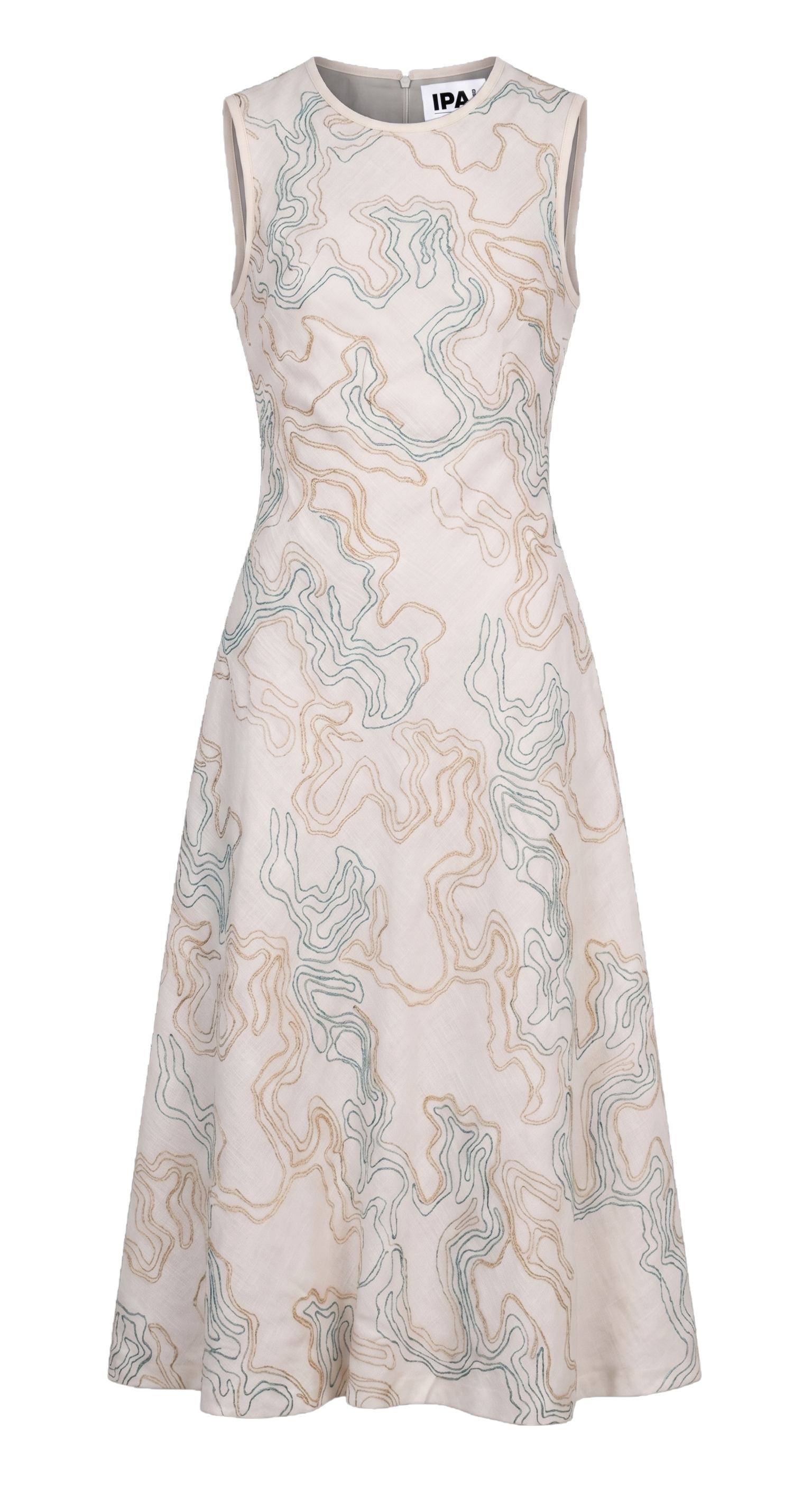 Vestido Sosiego Bordados Azules